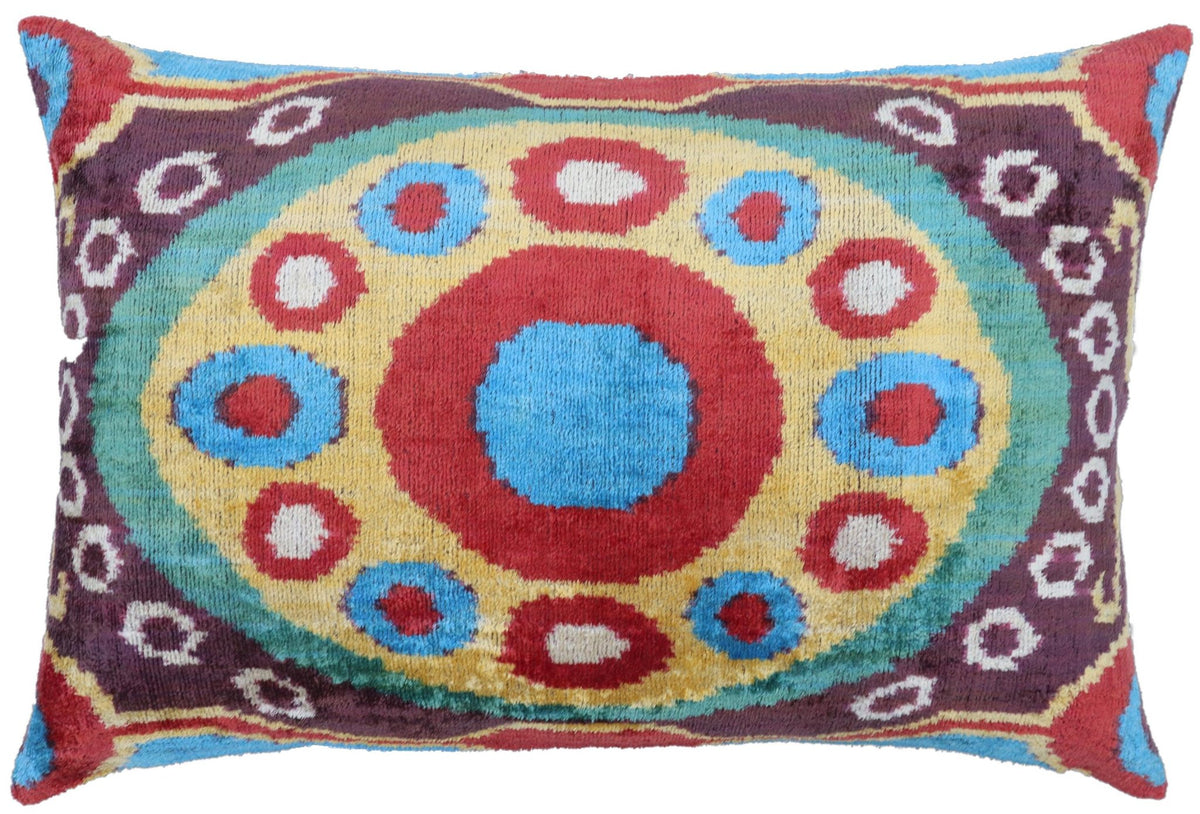 Canvello Handmade Luxury Geometric Gold Red Brown Pillows For Couch - 16x24 - Canvello