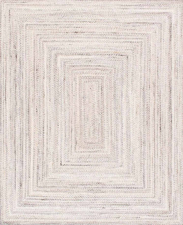 Canvello Handmade Poly Fabric Ivory Area Rug - 9' X 12' - Canvello