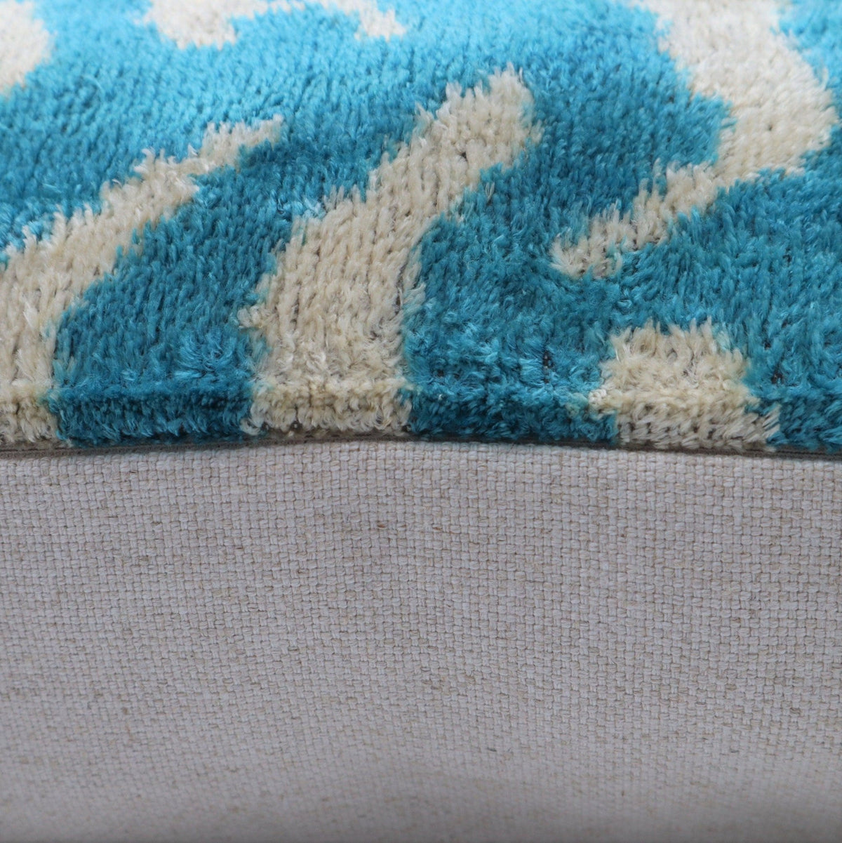 Canvello Handmade Tiger Print Blue Throw Pillows - 16X24 in - Canvello