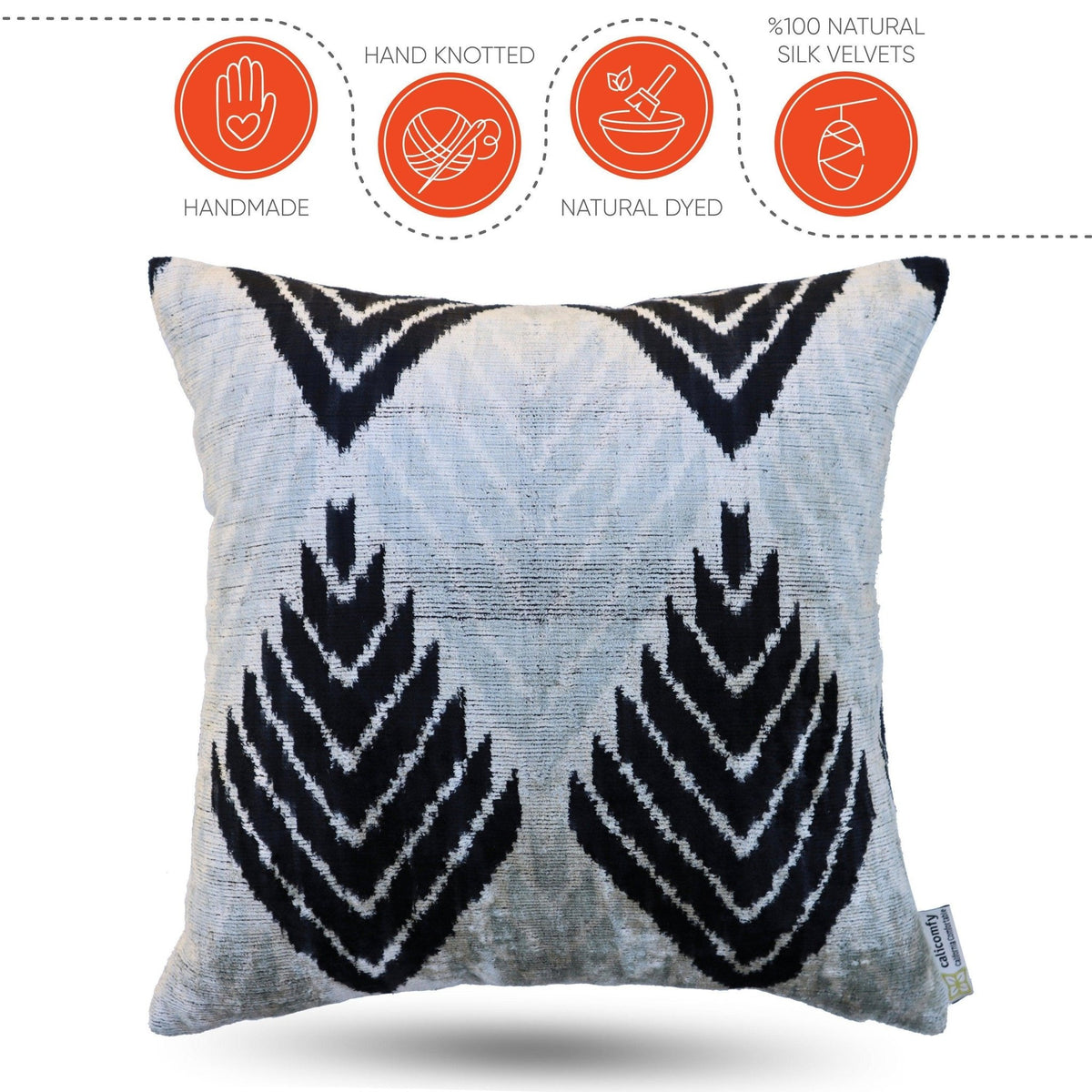 Canvello Handmade White Pillows For Couch with Down Insert - 18x18 in