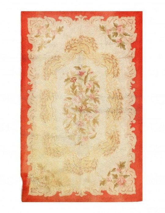 Canvello Ivory American antique Hooked Rug - 2'11'' X 4'9'' - Canvello