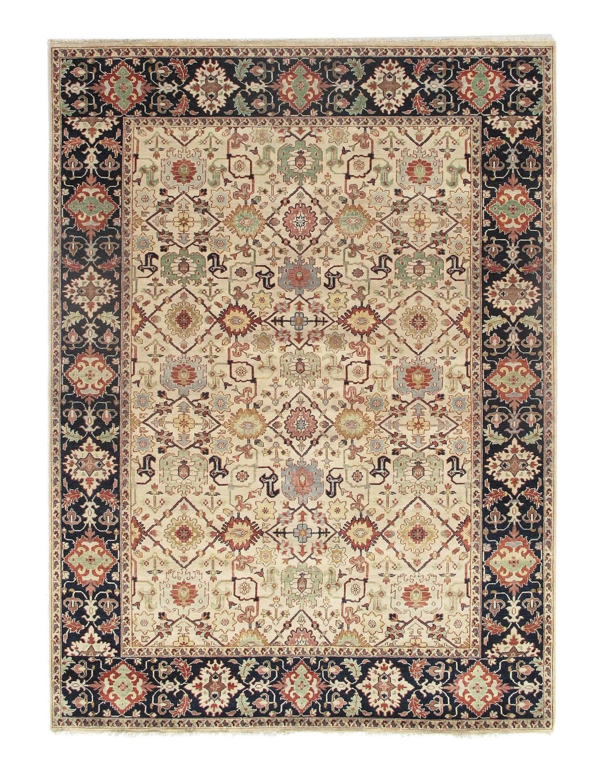 Canvello Ivory Silkroad Serapi design Rug - 9' X 12' - Canvello