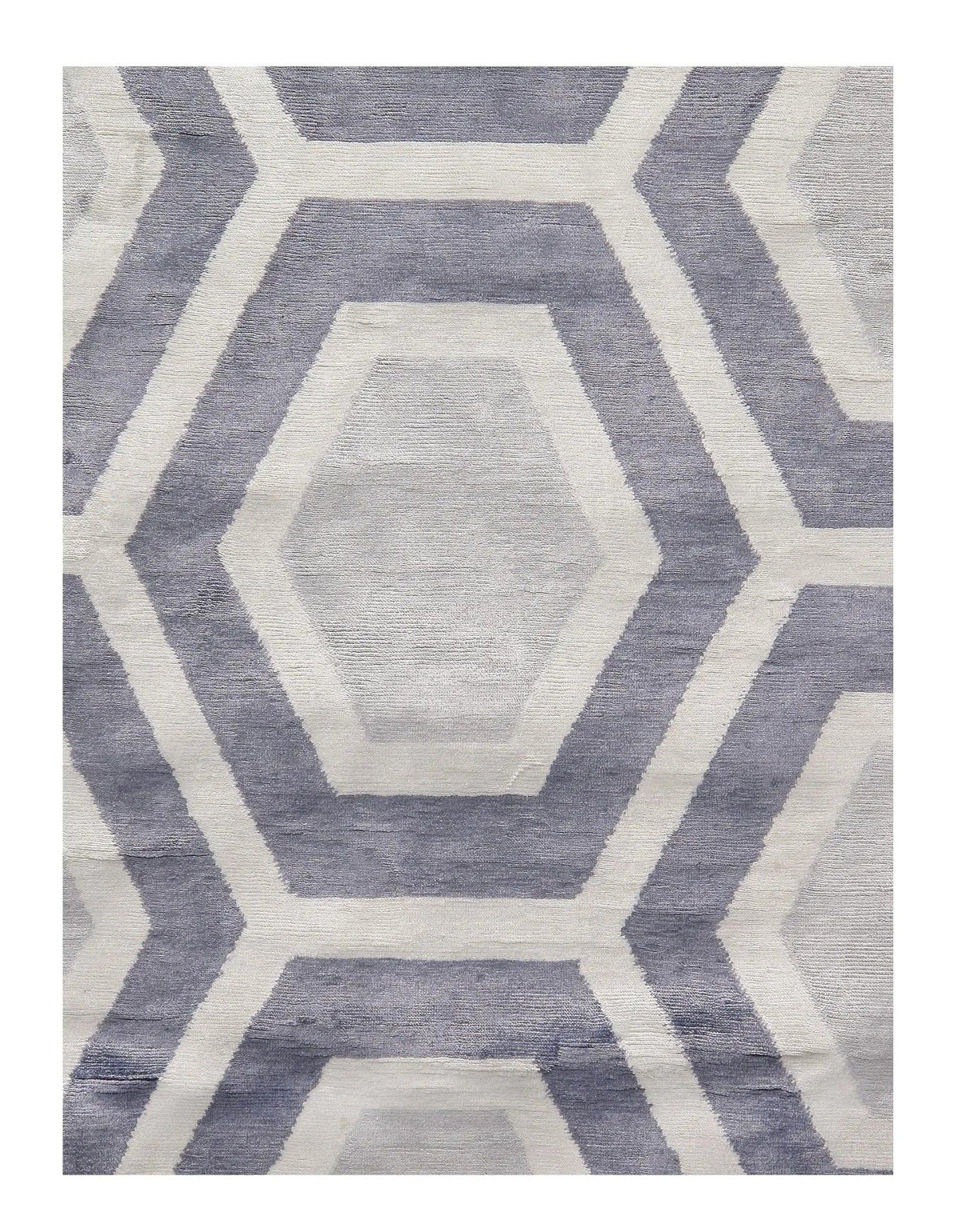 Canvello Light Blue Modern Bamboo silk Rug - 9' X 12' - Canvello