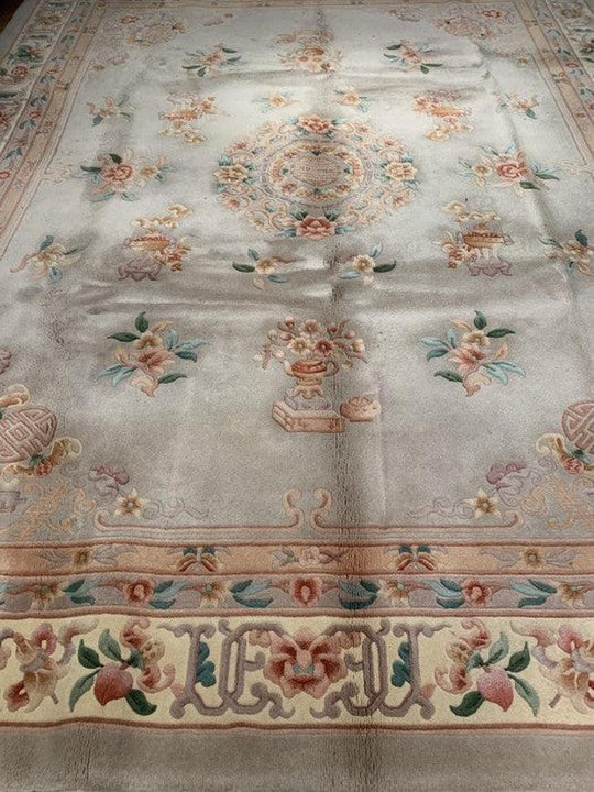 Canvello Light Brown Hand Knotted Chines Piking 8' X 10' - Canvello