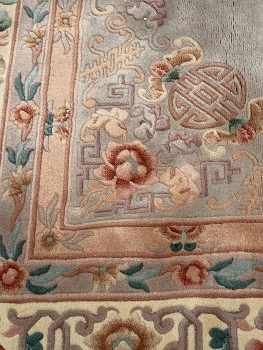 Canvello Light Brown Hand Knotted Chines Piking 8' X 10' - Canvello