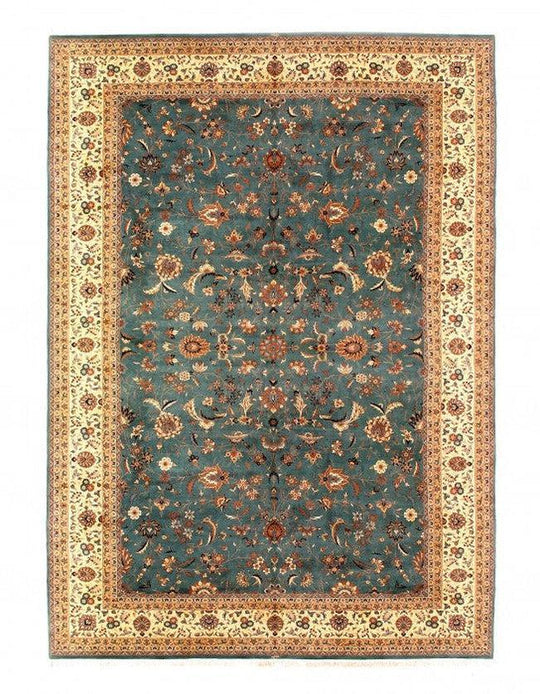 Canvello Light Green Color Fine Hand knotted Tabriz rug 12' X 18' - Canvello