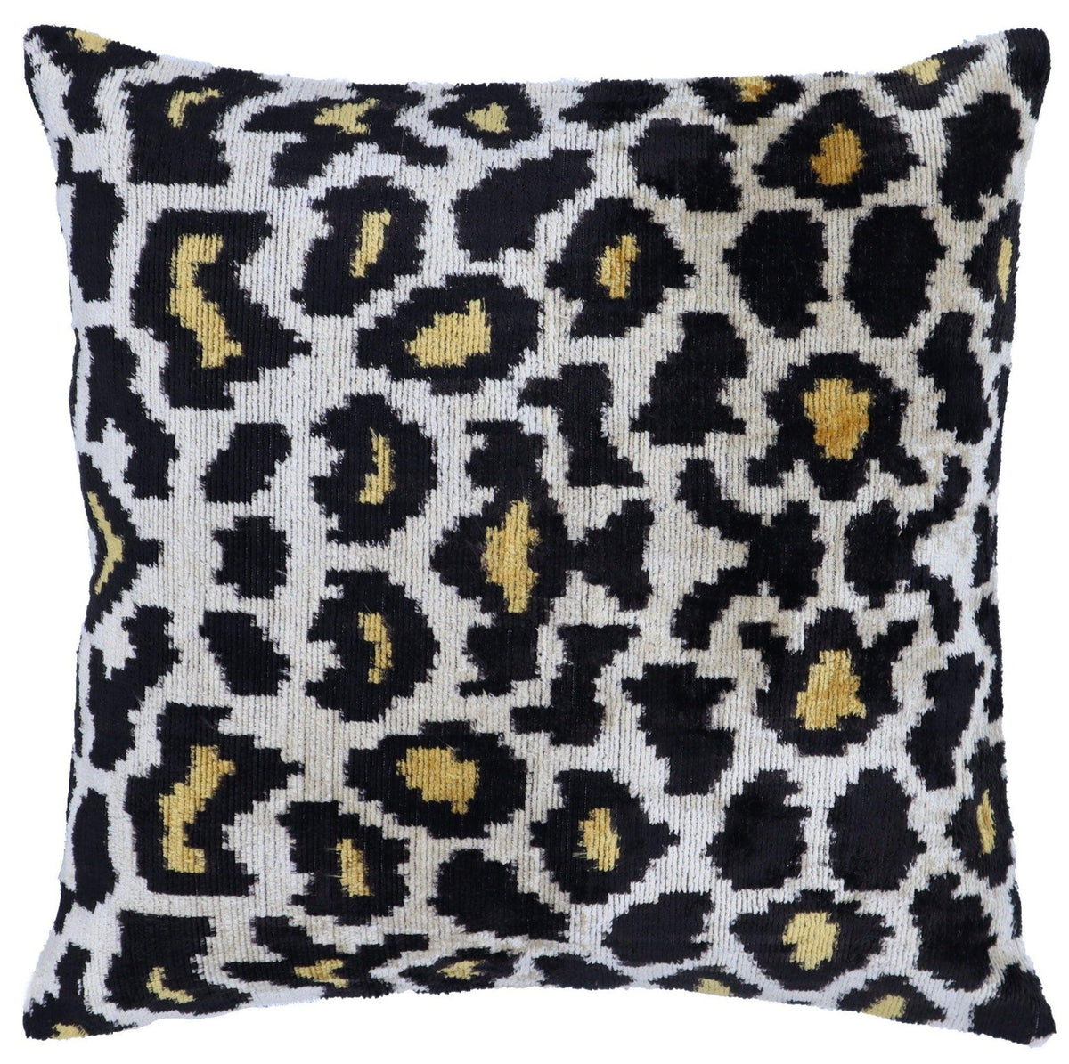 Canvello Luxury Tiger Print Black Gold Throw Pillow with Down Insert - Canvello