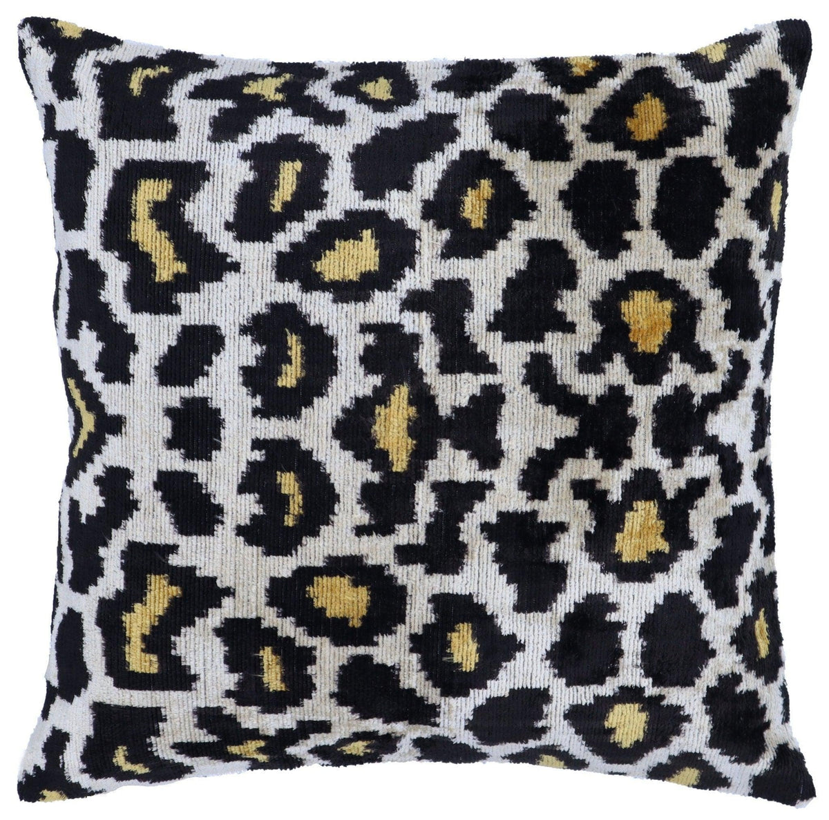 Canvello Luxury Tiger Print Black Gold Throw Pillow with Down Insert - Canvello