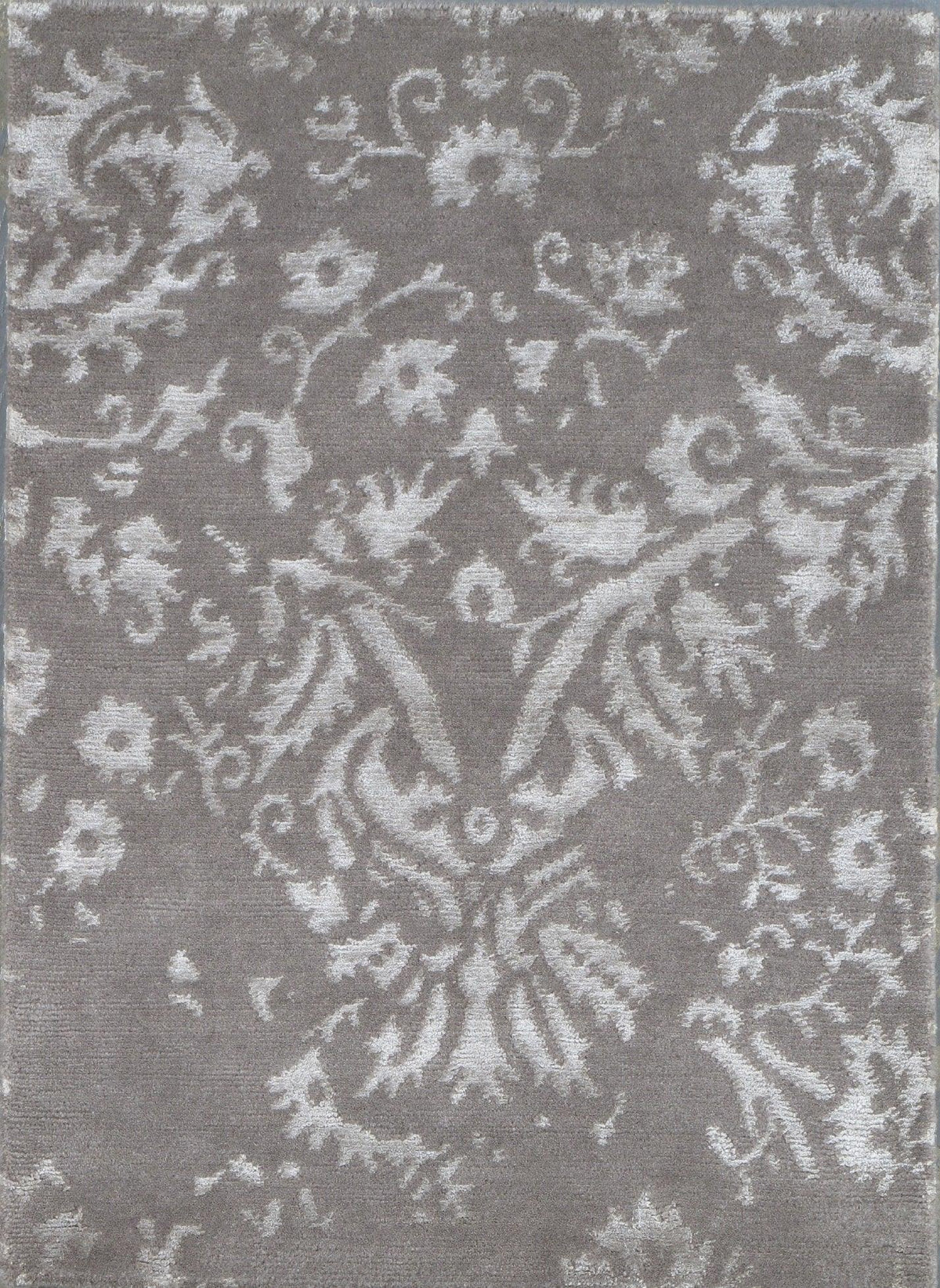 Canvello Modern Collection Hand - Knotted Silk & Wool Area Rug - 2' X 3' - Canvello