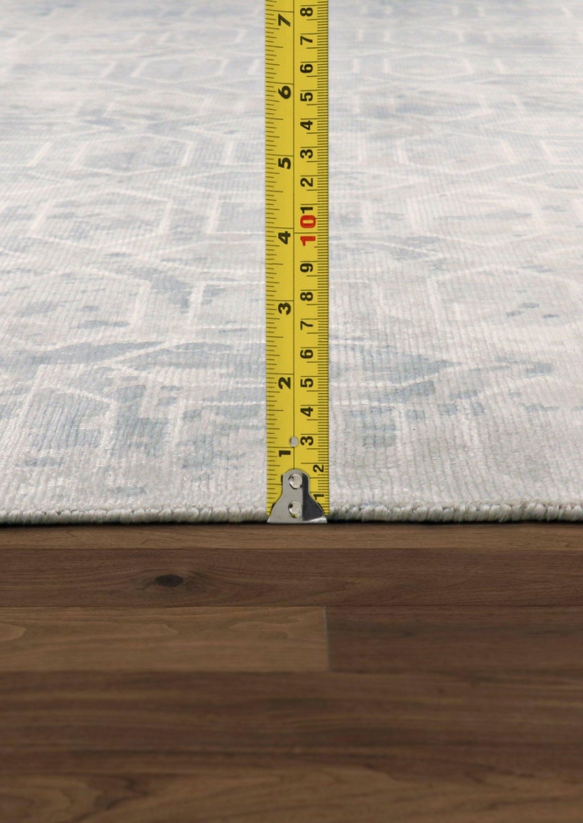 Canvello Modern Collection Hand - Loomed Grey Silk Rug - 9' X 12' - Canvello
