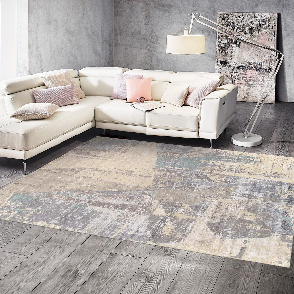 Canvello Modern Hand - Knotted Light Grey Rug - 8' X 10'1" - Canvello