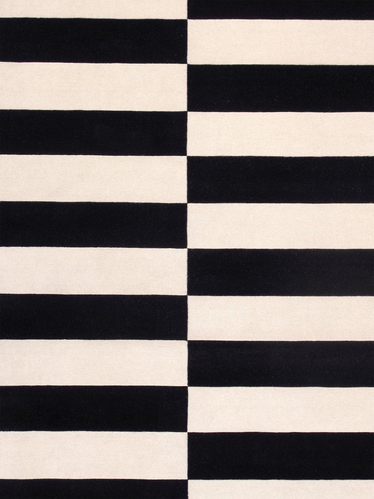 Canvello Modern Hand - Tufted White/Black Bsilk & Wool Area Rug - 9'9" X 13'9" - Canvello