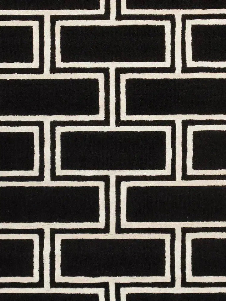Canvello Modern Large Black Area Rug - 5' X 8' - Canvello
