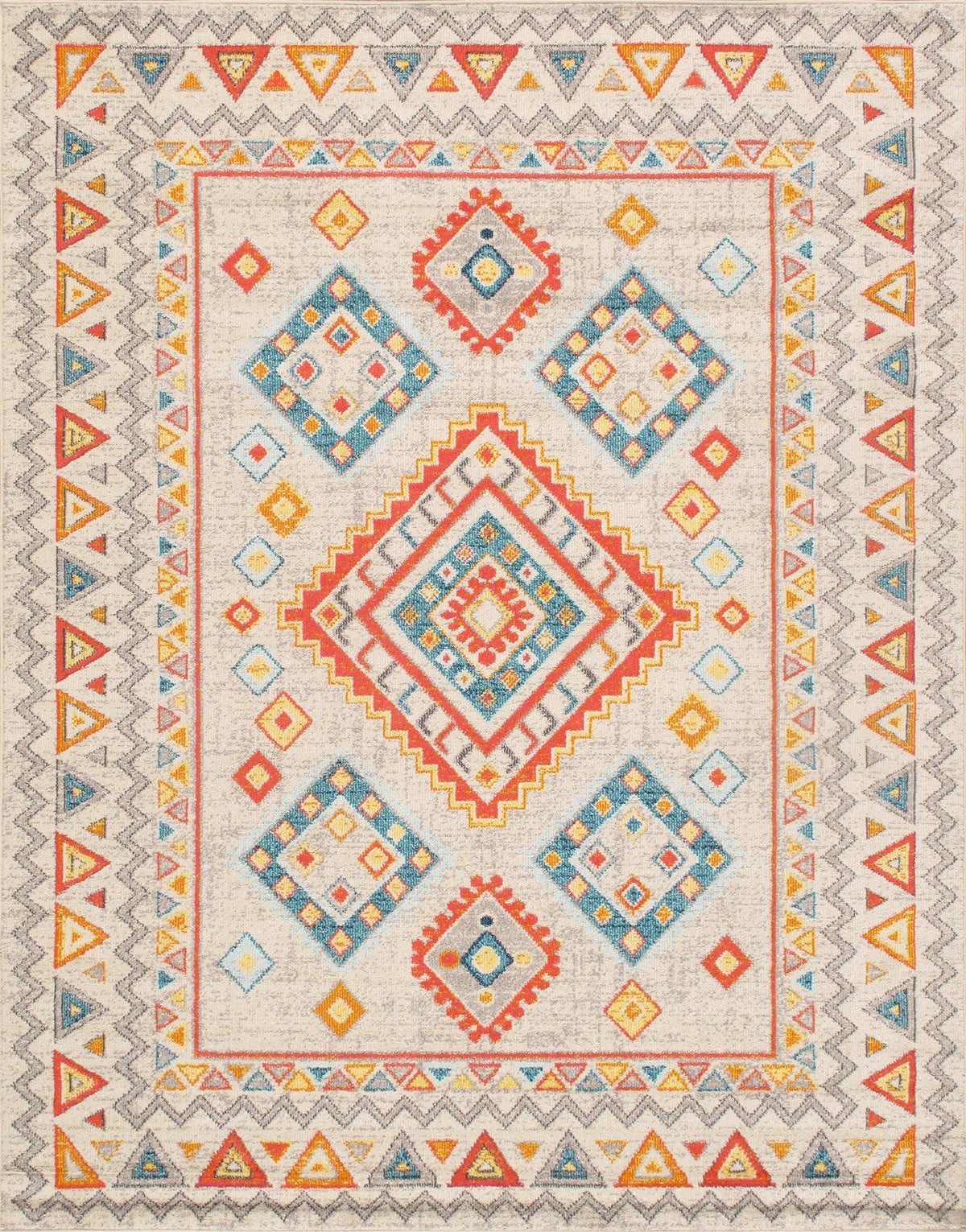 Canvello Modern Power Loom Area Rug- 4' 0" X 6' 0"