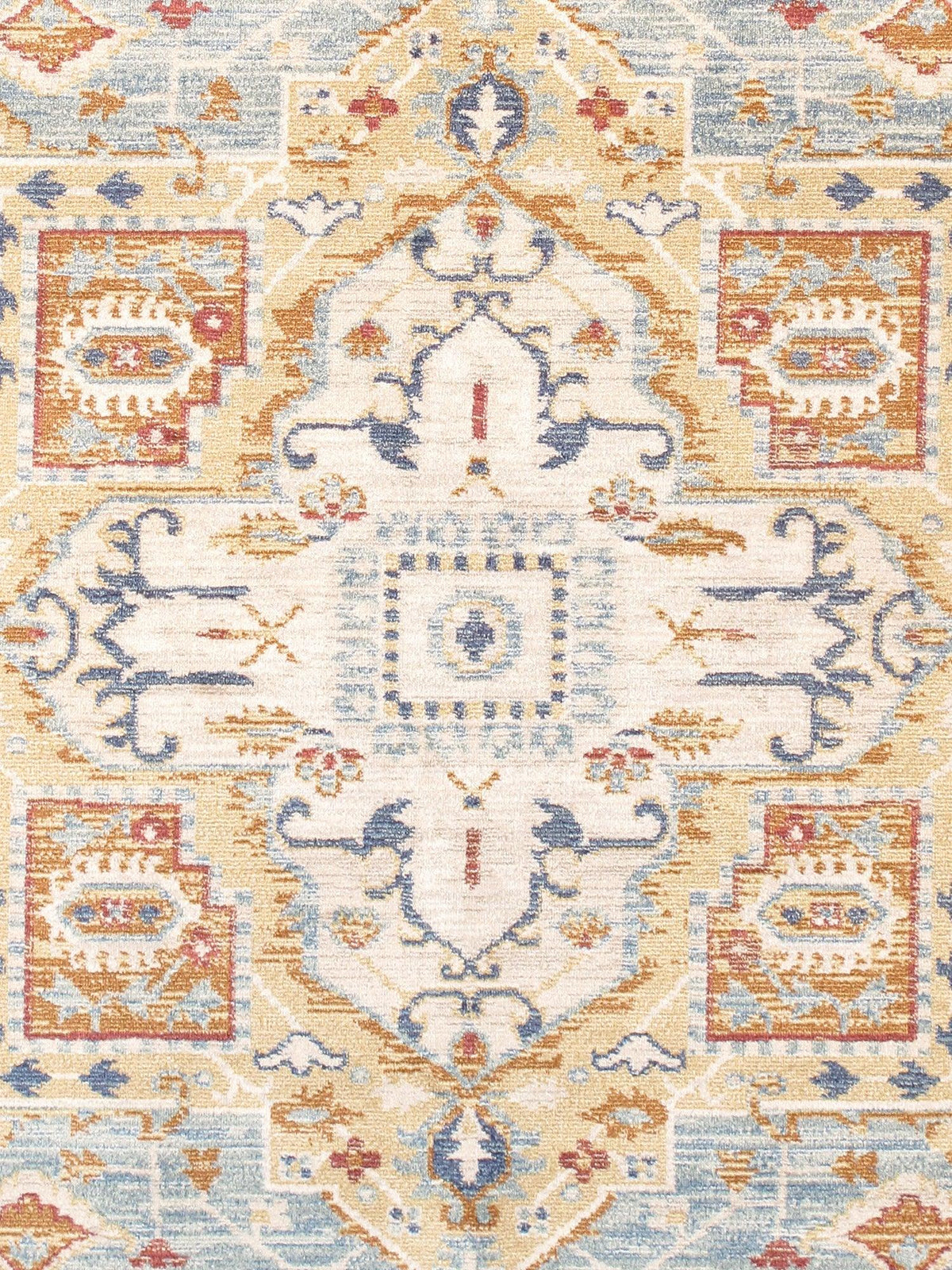 Canvello Modern Power Loom Light Blue & Ivory Area Rug - 8' X 10' - Canvello