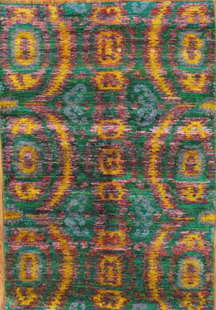 Canvello Modern Sari Silk Hand - Knotted Area Rug - 5'3" X 7'8" - Canvello