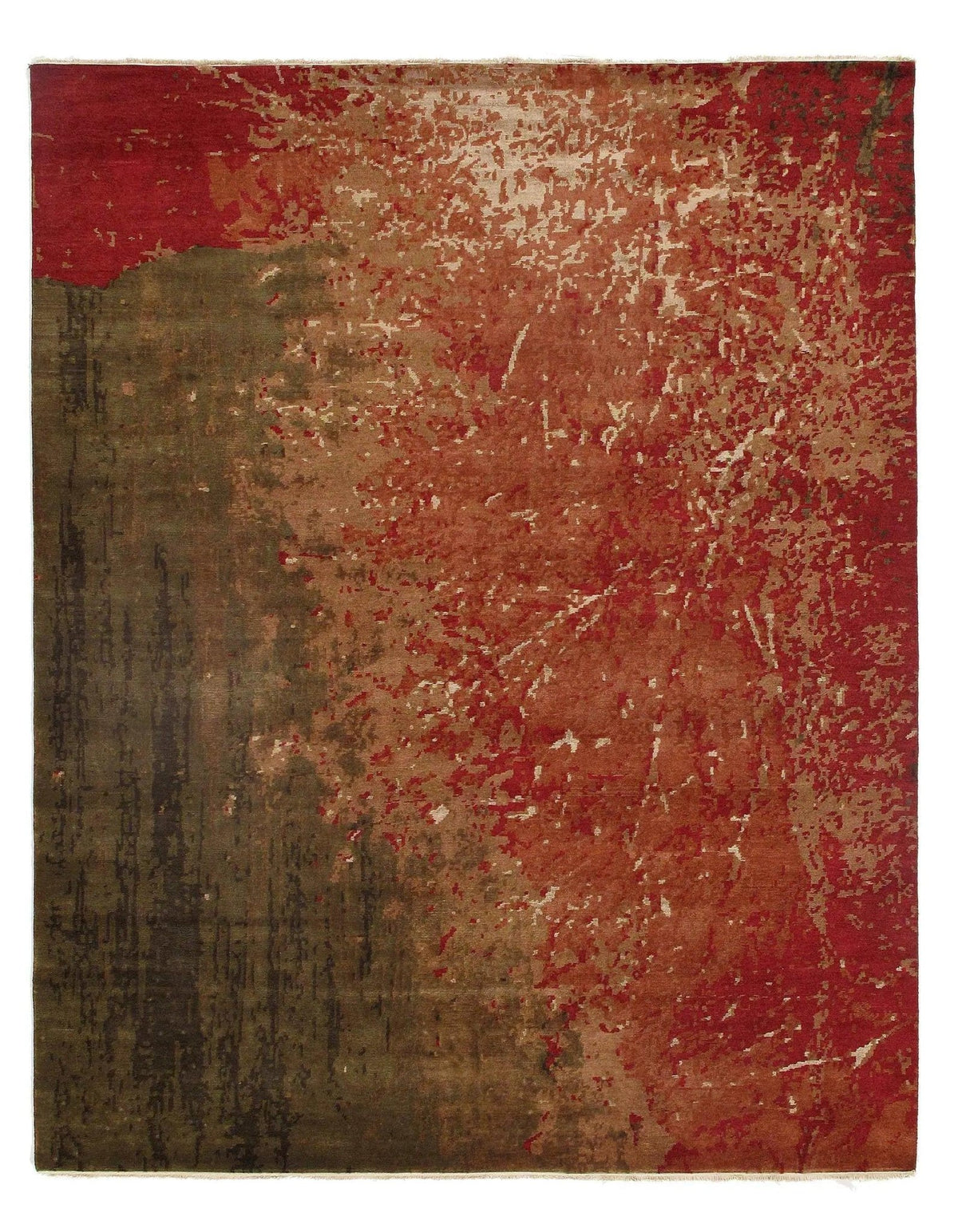 Canvello Multi Color Modern Tibetian Bamboo Silk Rug - 8' X 10' - Canvello
