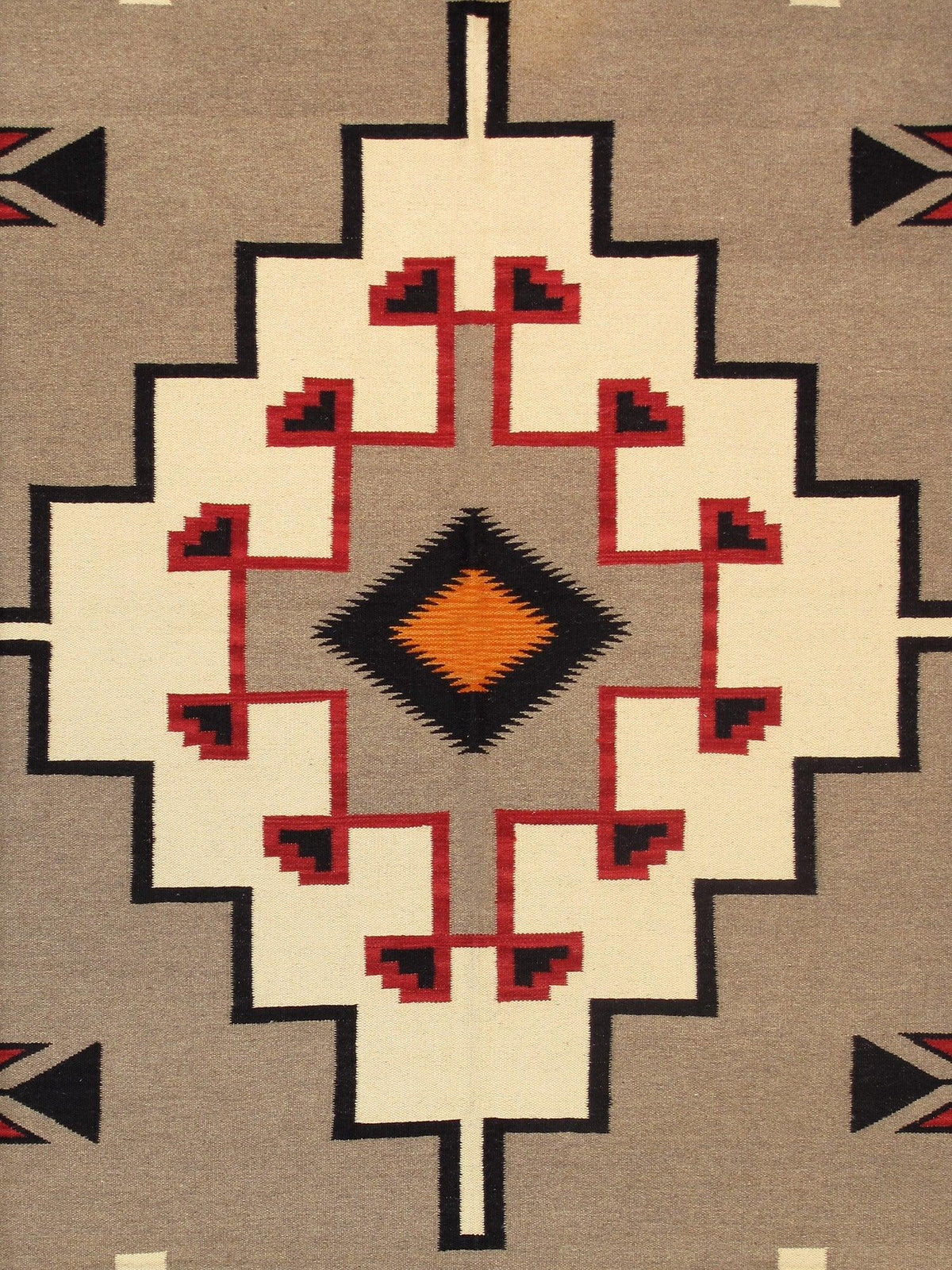 Canvello Navajo Style Hand - Woven Wool Mocha Area Rug - 9'8" X 13'7" - Canvello