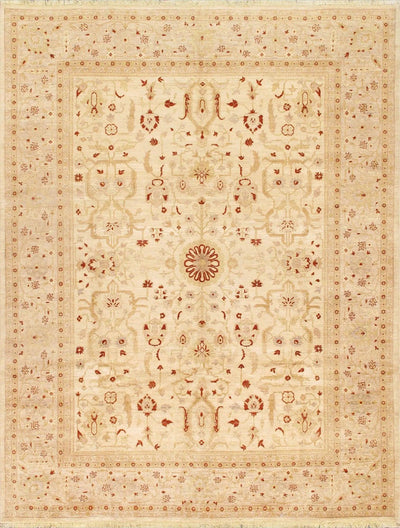 Canvello Nomad Art Collection Hand-Knotted Lamb's Wool Area Rug- 9'3" X 12'2"