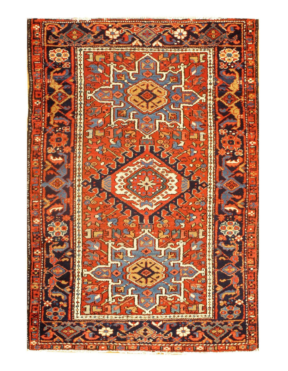 Canvello Original Antique Silkroad Serapi Rug - 3'6" X 4'5" - Canvello