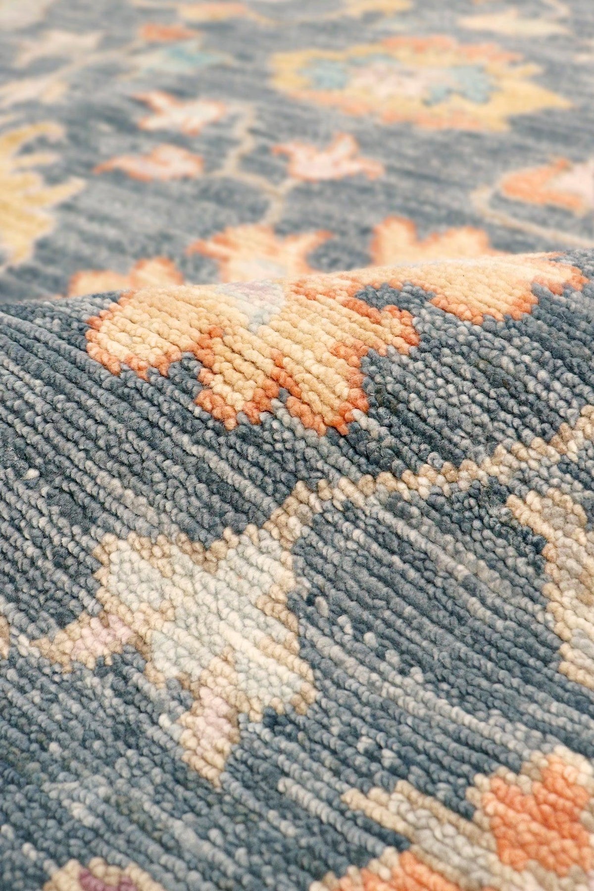 Canvello Oushak Hand - Knotted Wool Blue Area Rug - 8'3" X 10'2" - Canvello