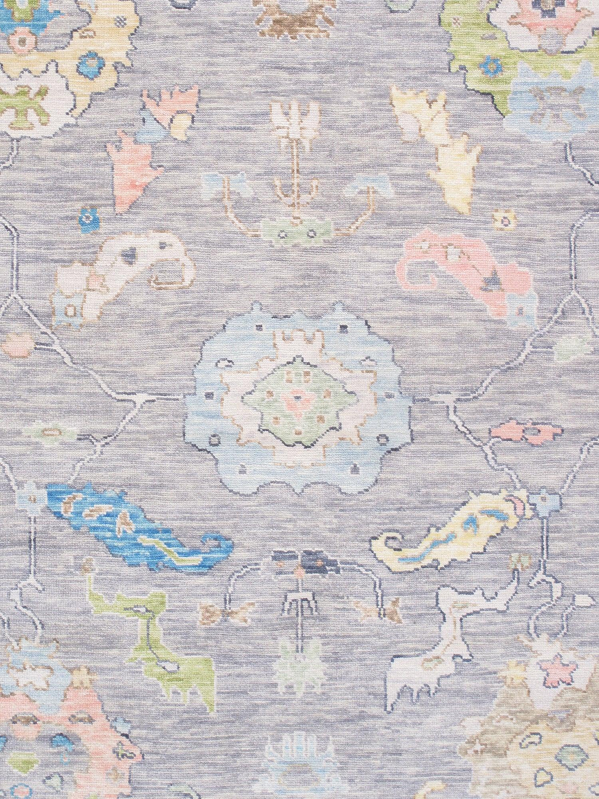 Canvello Oushak Hand - Knotted Wool Silver Area Rug - 9'2" X 12'2" - Canvello