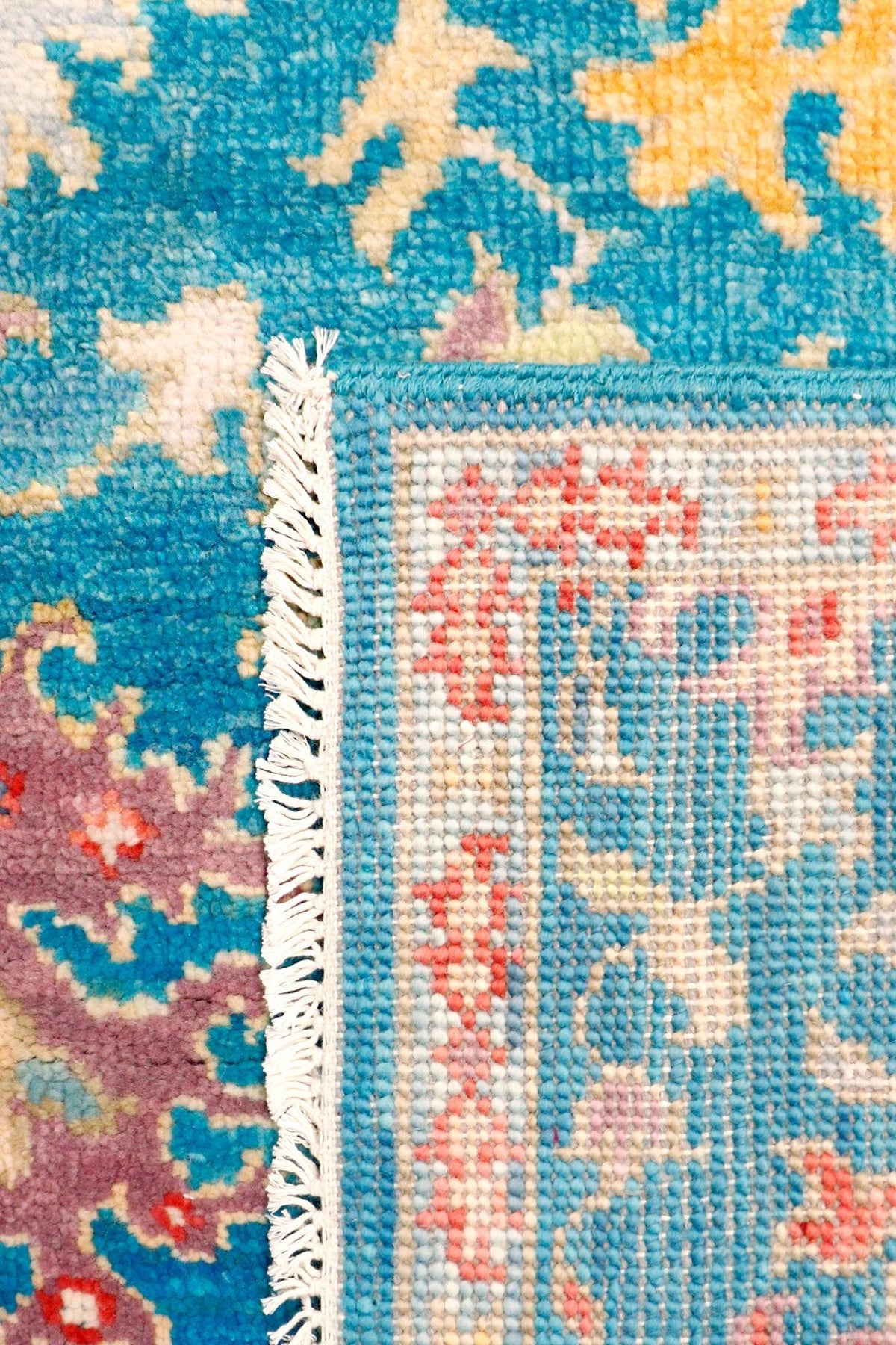 Canvello Oushak Hand - Knotted Wool Turquoise Area Rug - 6' X 6'1" - Canvello