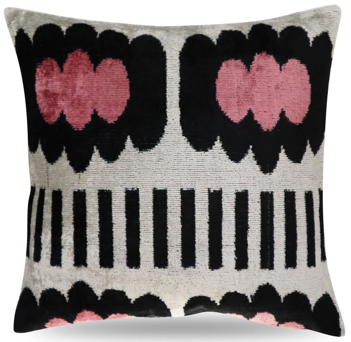 Canvello Pink Black White Pillows With Luxury Decorative Cover - 16x16 in