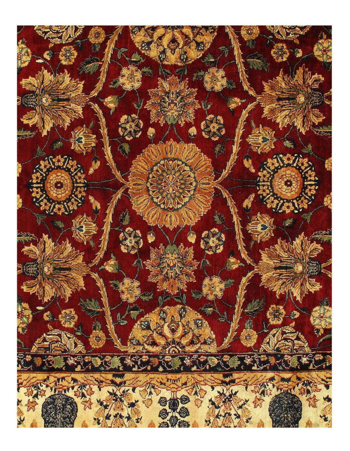 Canvello Red Indian Agra Rug - 8'3" X 10'8" - Canvello
