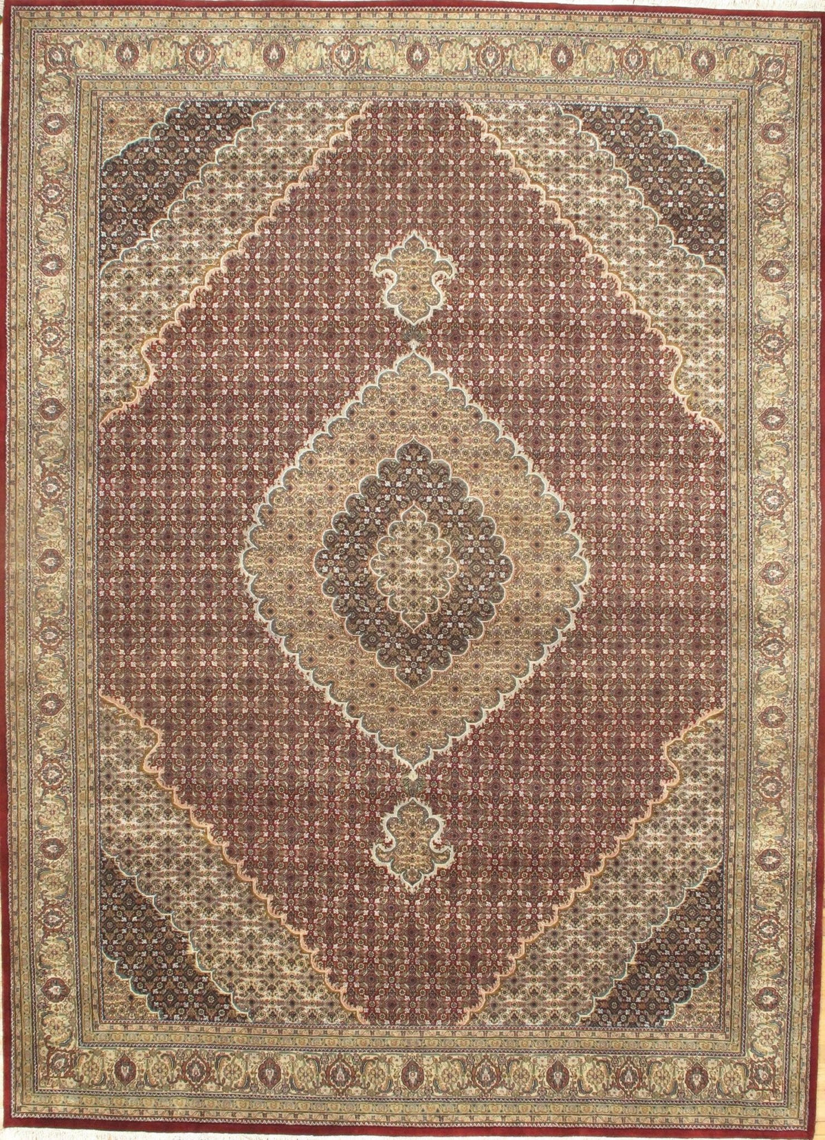 Canvello Red Silkroad Tabriz design Rug - 8' X 11' - Canvello