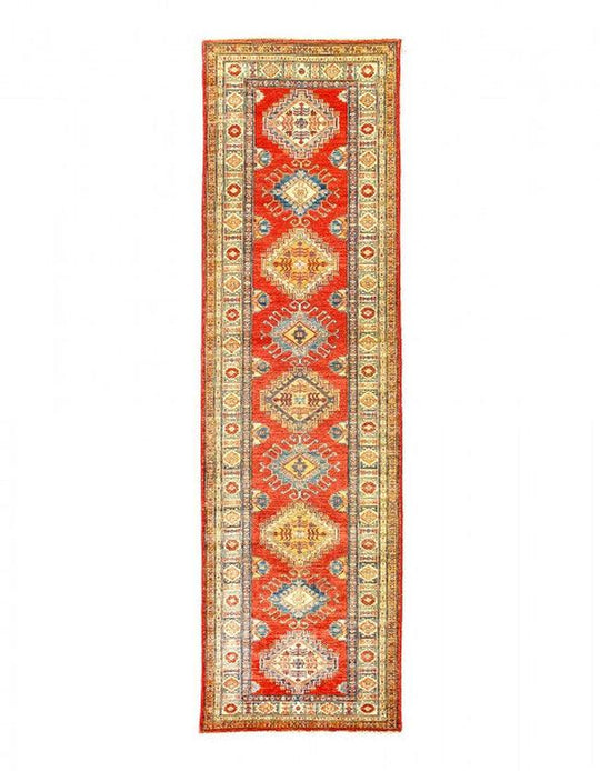 Canvello Rust Super Kazak Lamb's Wool Runner - 2'6" X 9'7" - Canvello