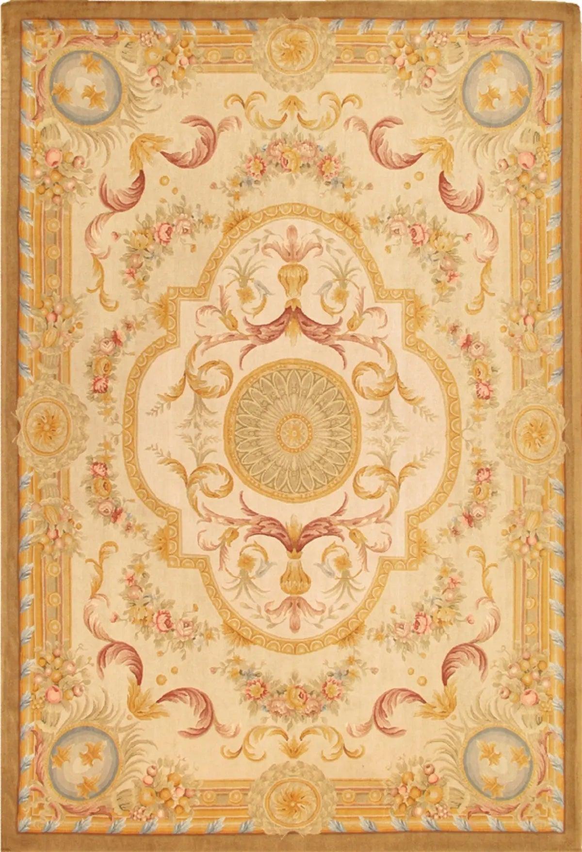 Canvello Savonnerie Hand - Knotted Lamb's Wool Area Rug - 10'1" X 13'9" - Canvello