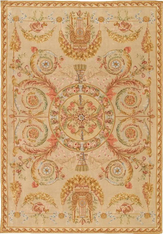 Canvello Savonnerie Hand - Knotted Lamb's Wool Area Rug - 9'9" X 13'11" - Canvello