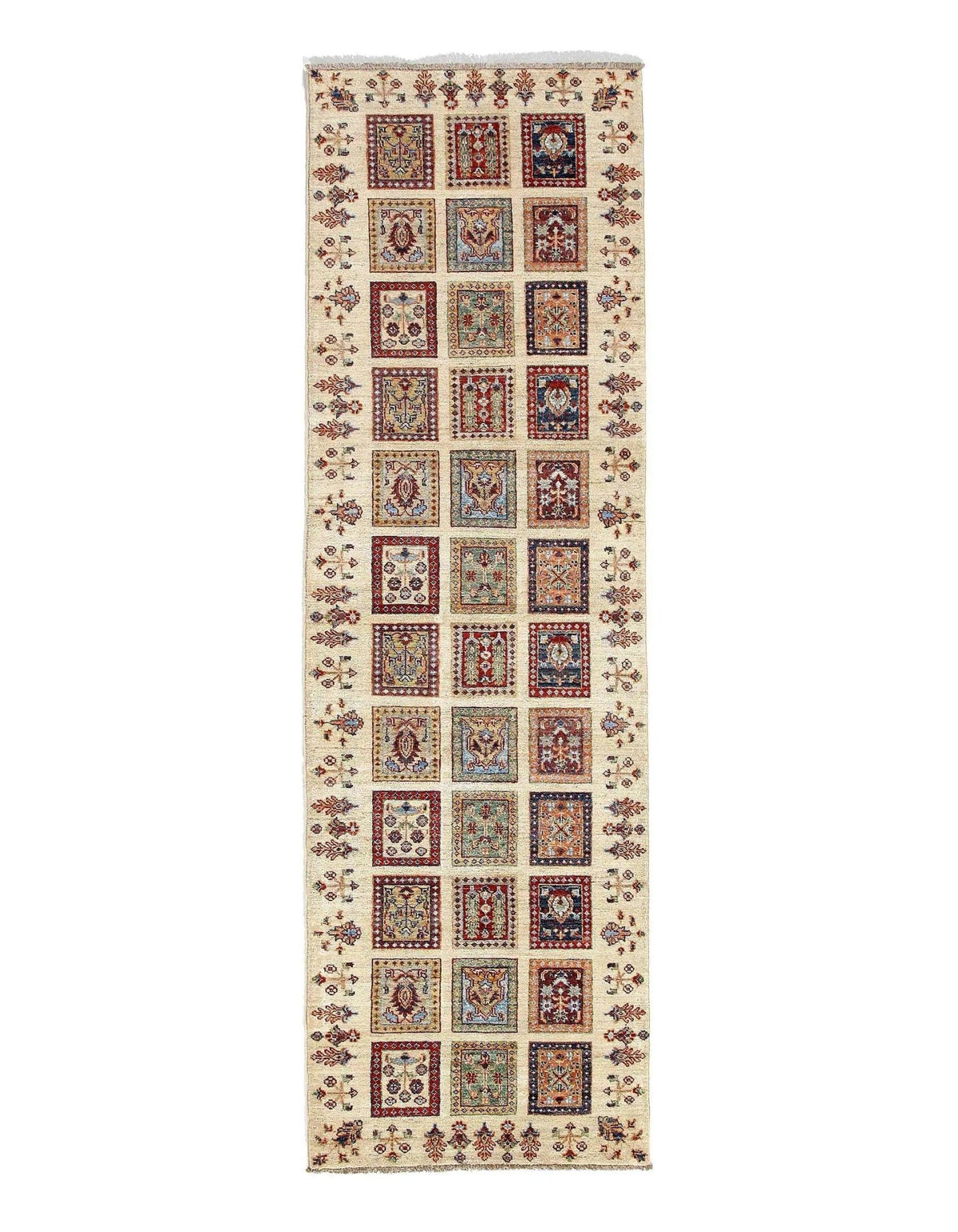 Canvello Silkroad Tabriz Farahan Design Hand - Knotted Runner - 2'10" X 9'6" - Canvello