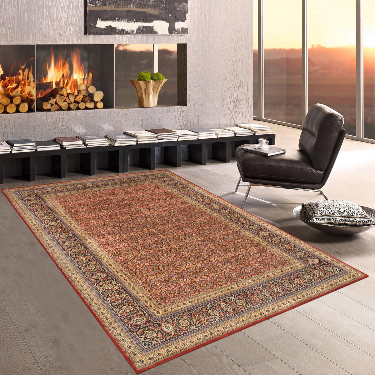 Canvello Tabriz Hand - Knotted Lamb's Wool Area Rug - 8' X 8' - Canvello