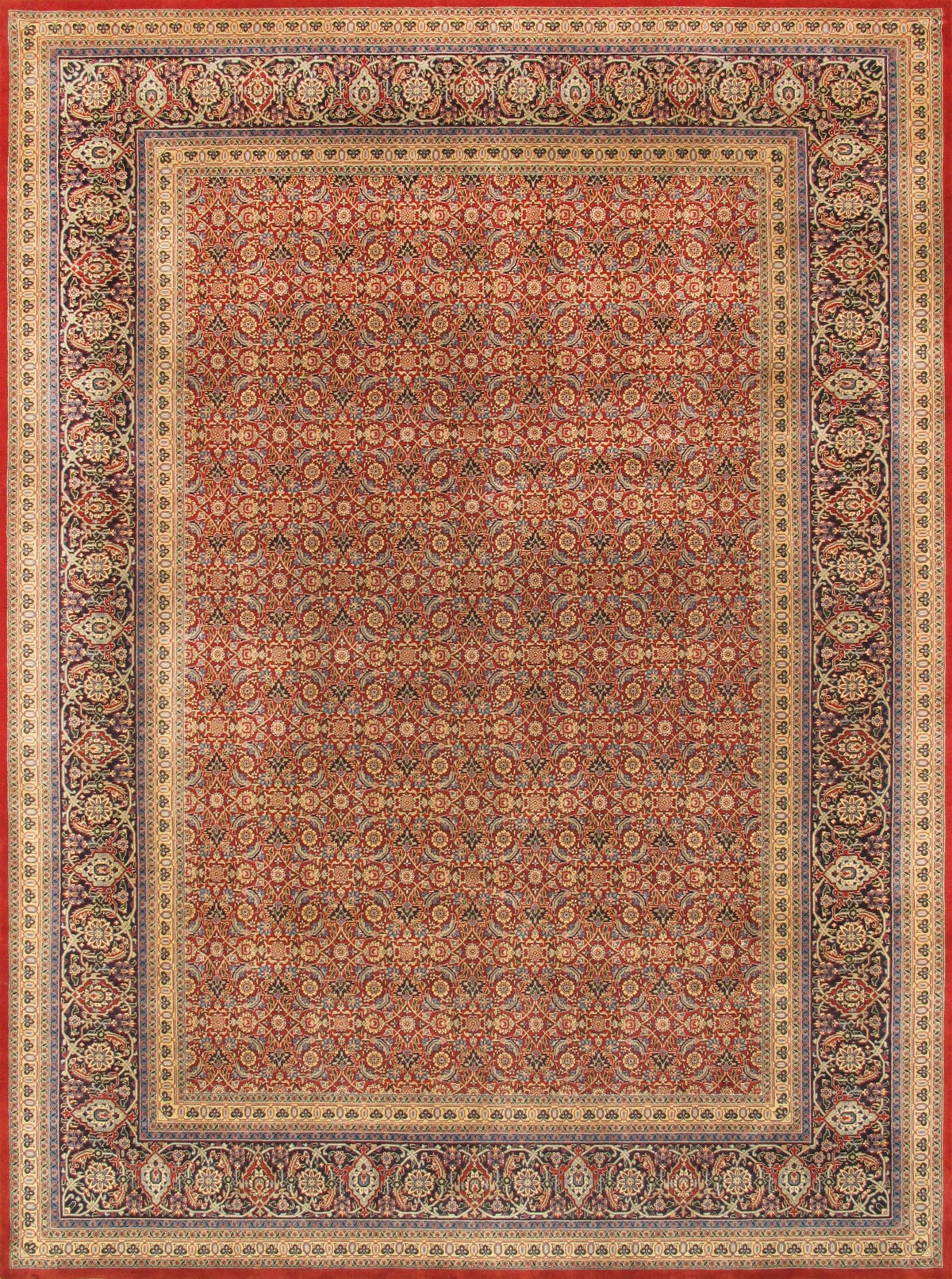 Canvello Tabriz Hand - Knotted Lamb's Wool Area Rug - 8' X 8' - Canvello