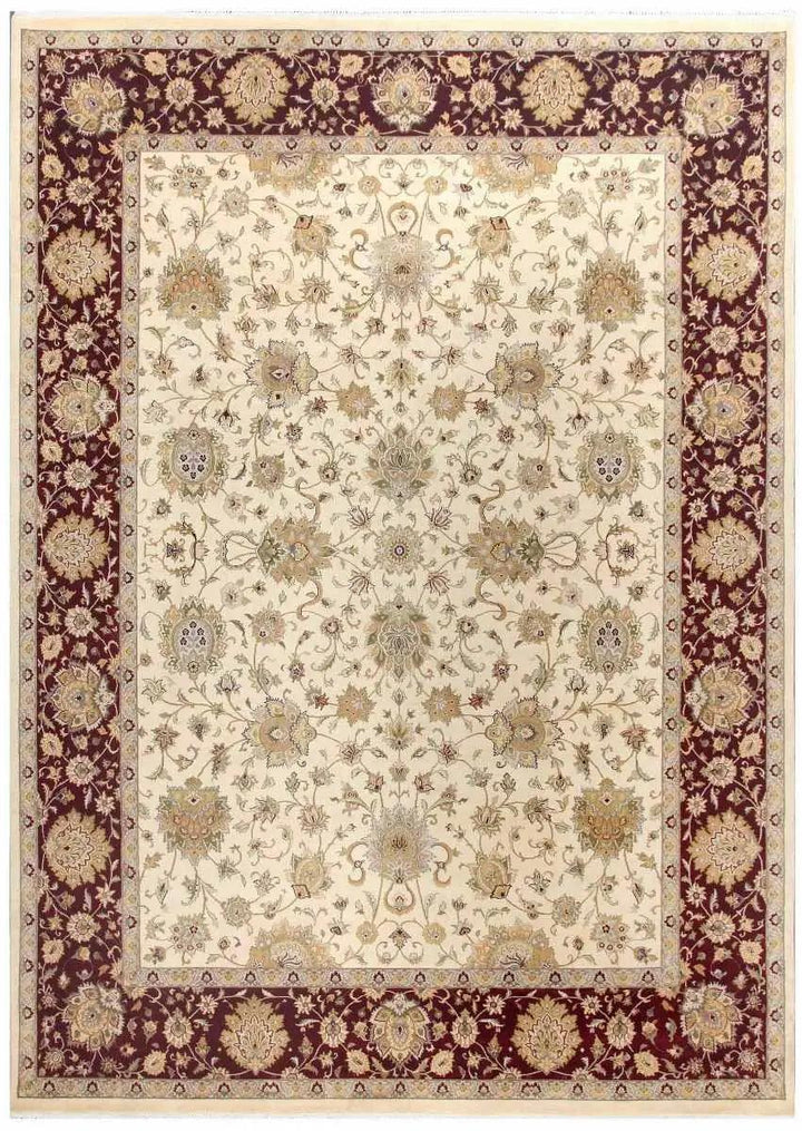 Canvello Tabriz Hand - Knotted Lamb's Wool Area Rug - 9'1" X 12'8" - Canvello