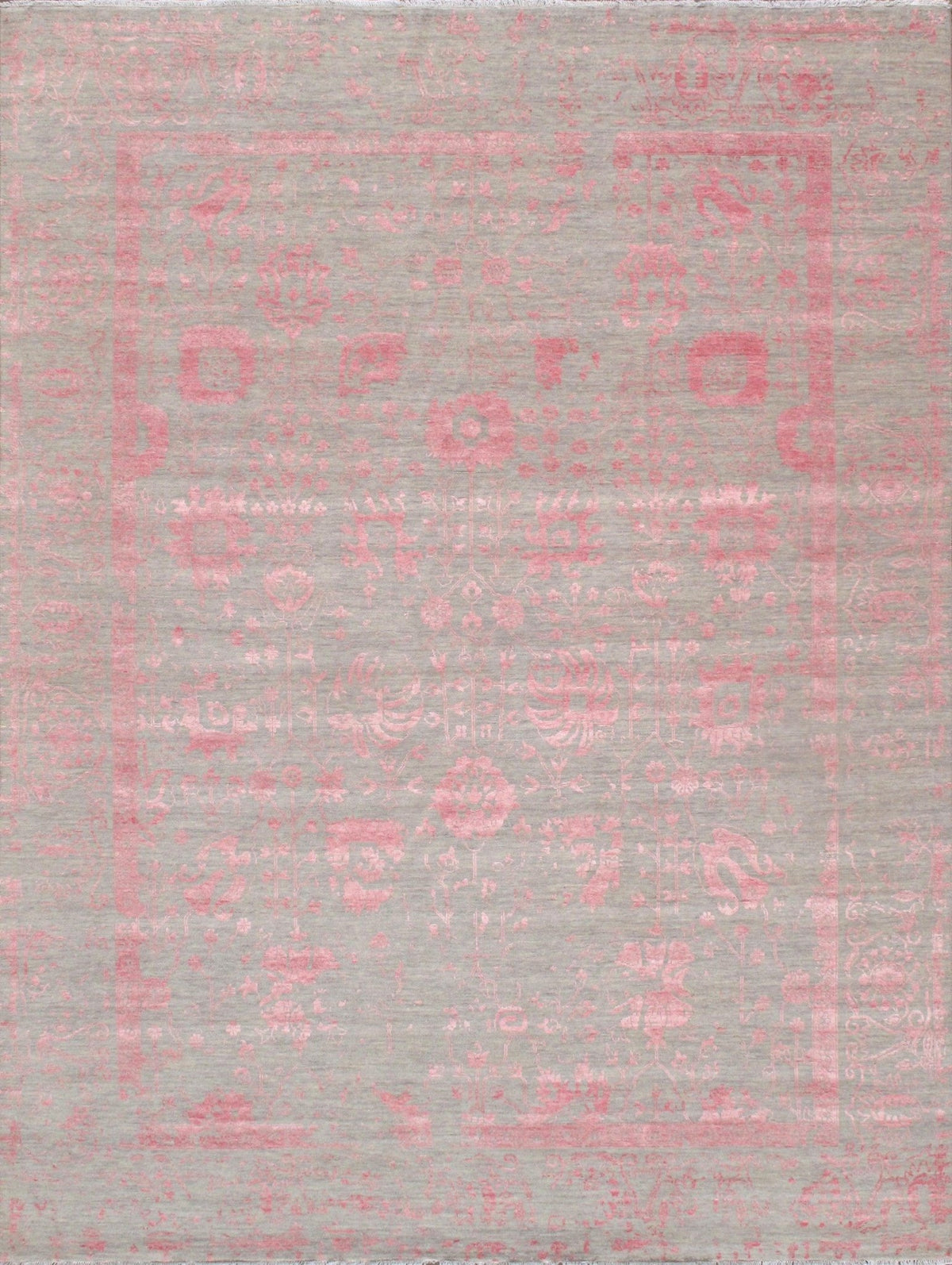 Canvello Transitional Hand - Knotted Silk & Wool Area Rug - 8'11" X 11'9" - Canvello