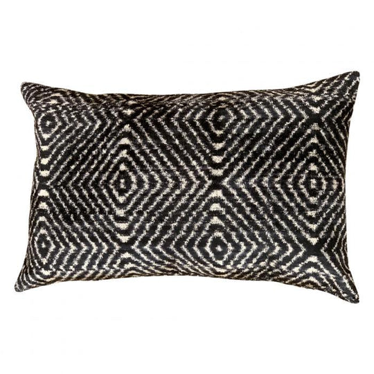 Canvello Turkish Hand Knotted Ikat Pillow - 16'' X 24''