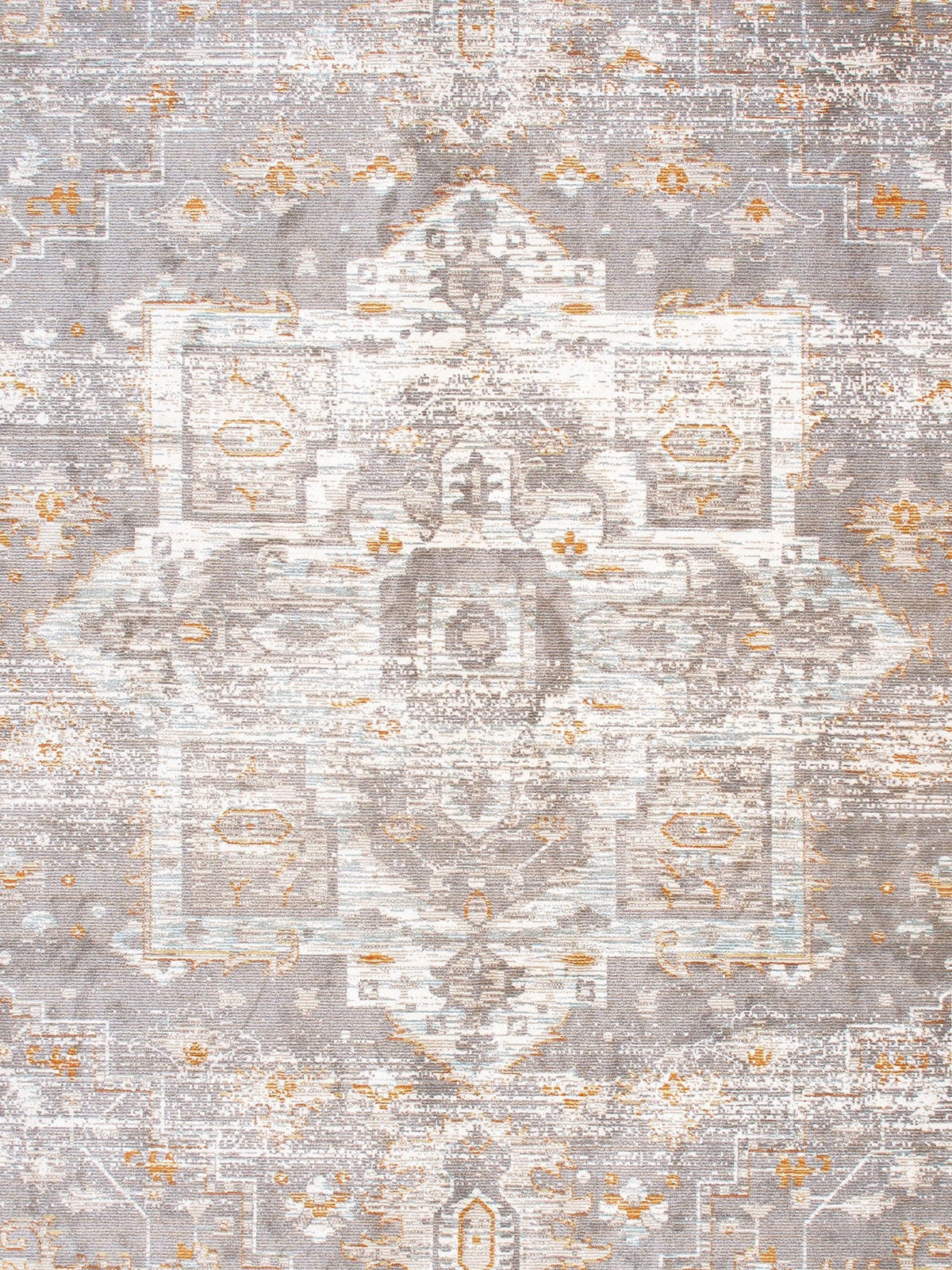 Canvello Turkish Oriental Grey Ivory Area Rug - 10' x 14' - Canvello