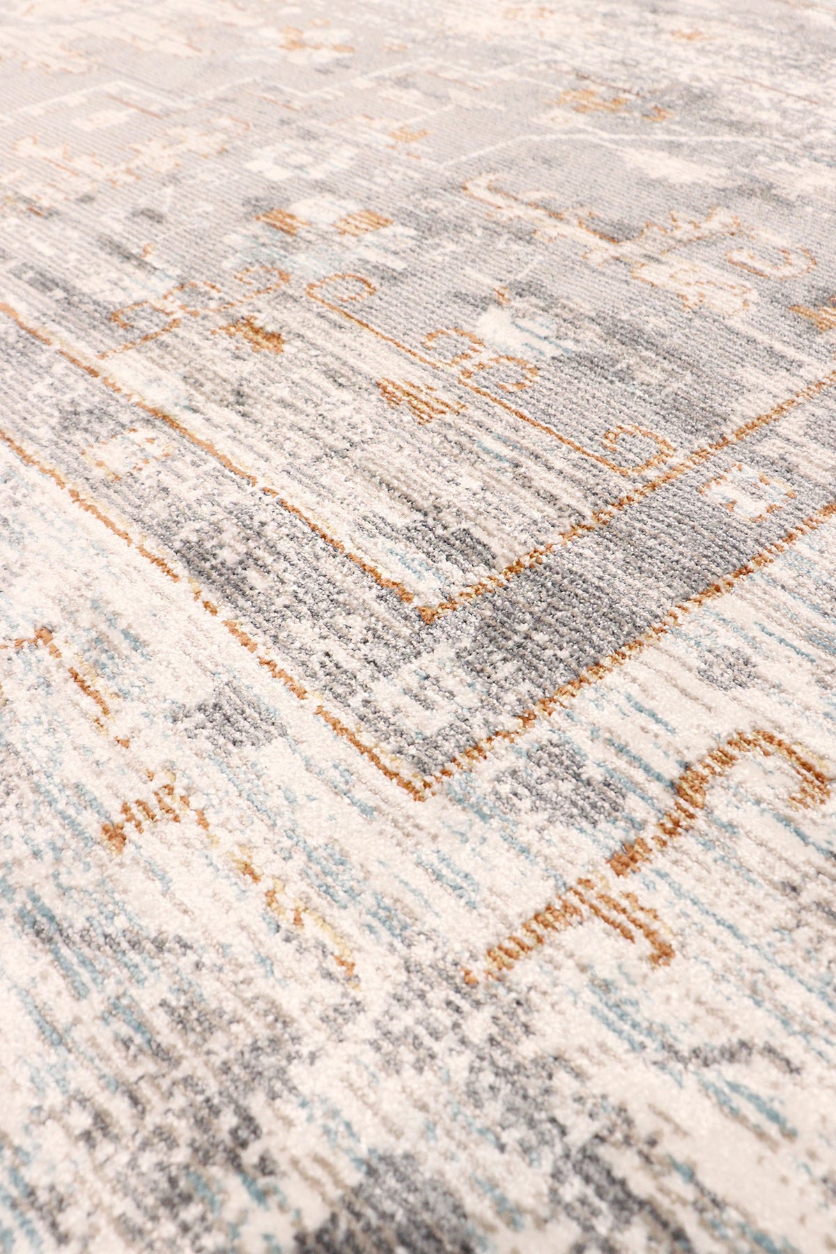 Canvello Turkish Oriental Grey Ivory Area Rug - 10' x 14' - Canvello