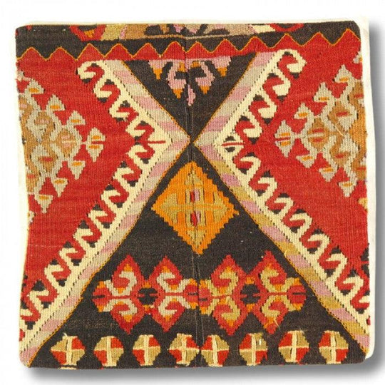 Alfombra de lana kazaka caucásica antigua del siglo XVIII para sala de estar - 3'7'' X 7'5''