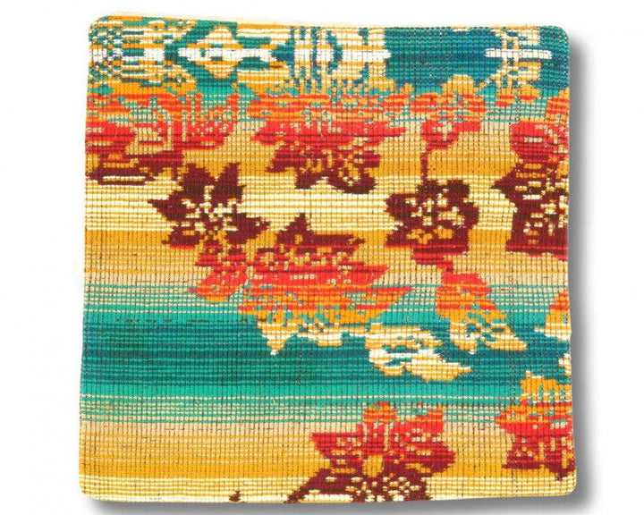 Alfombra de lana kazaka caucásica antigua del siglo XVIII para sala de estar - 3'7'' X 7'5''