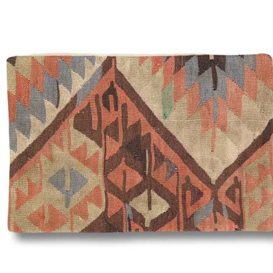 Canvello Vintage Turkish Hand Knotted Kilim Pillow - 16" x 24" - Canvello
