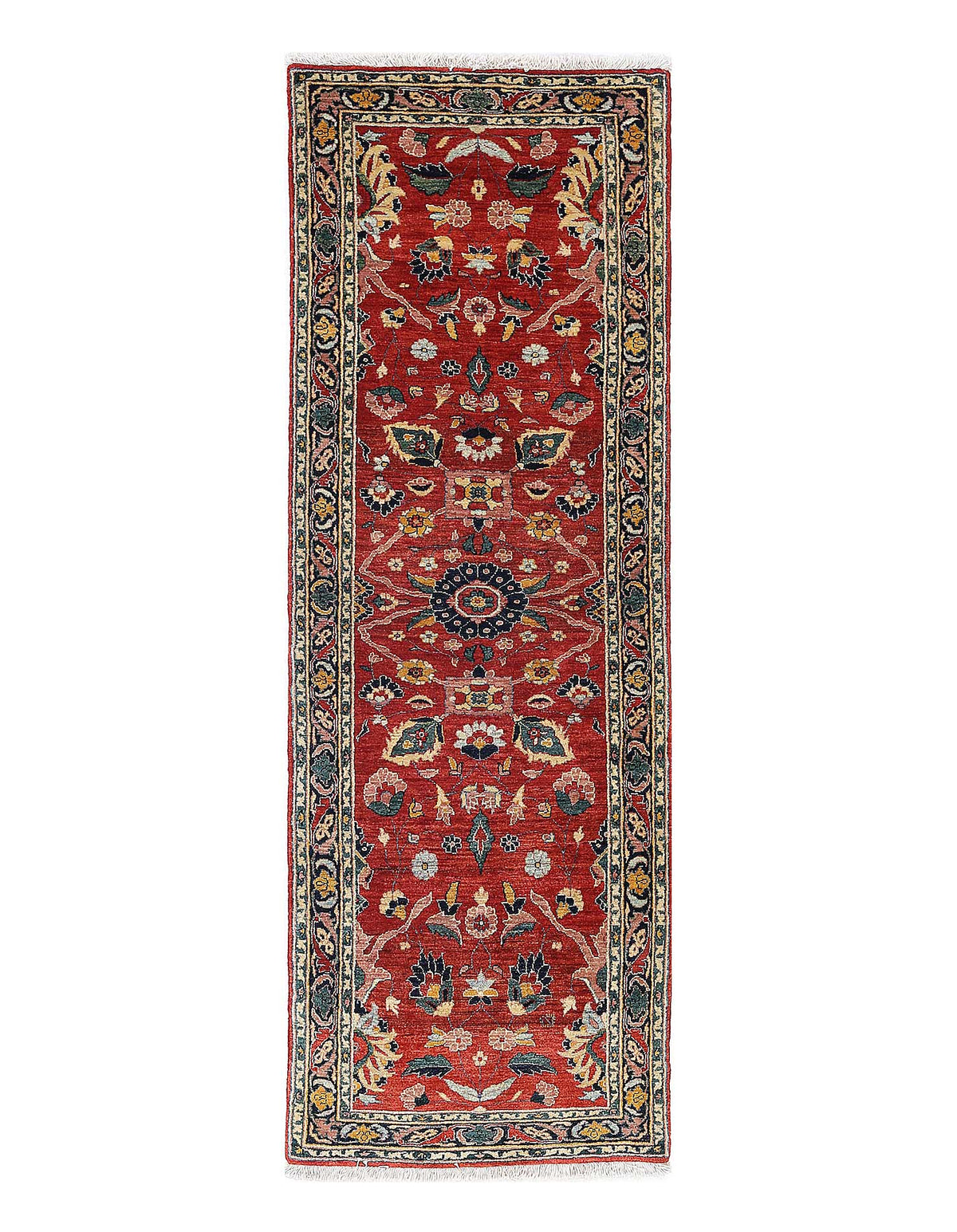 Red Color Hand knotted Bidjar runner 2' X 6'5''