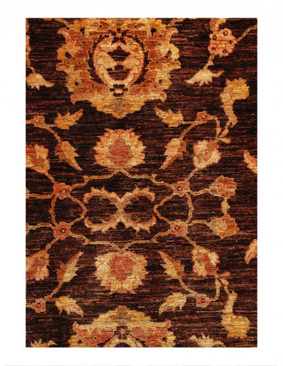 Canvello Handmade Oushak Brown Rug - 8'11'' X 11'6''