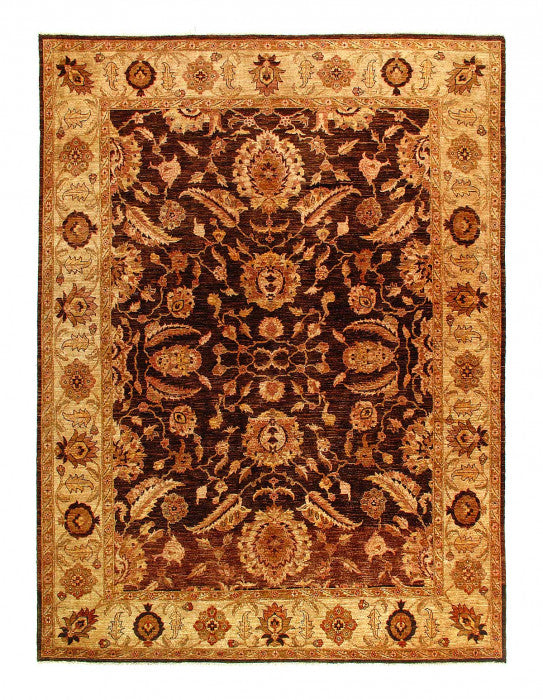 Canvello Handmade Oushak Brown Rug - 8'11'' X 11'6''