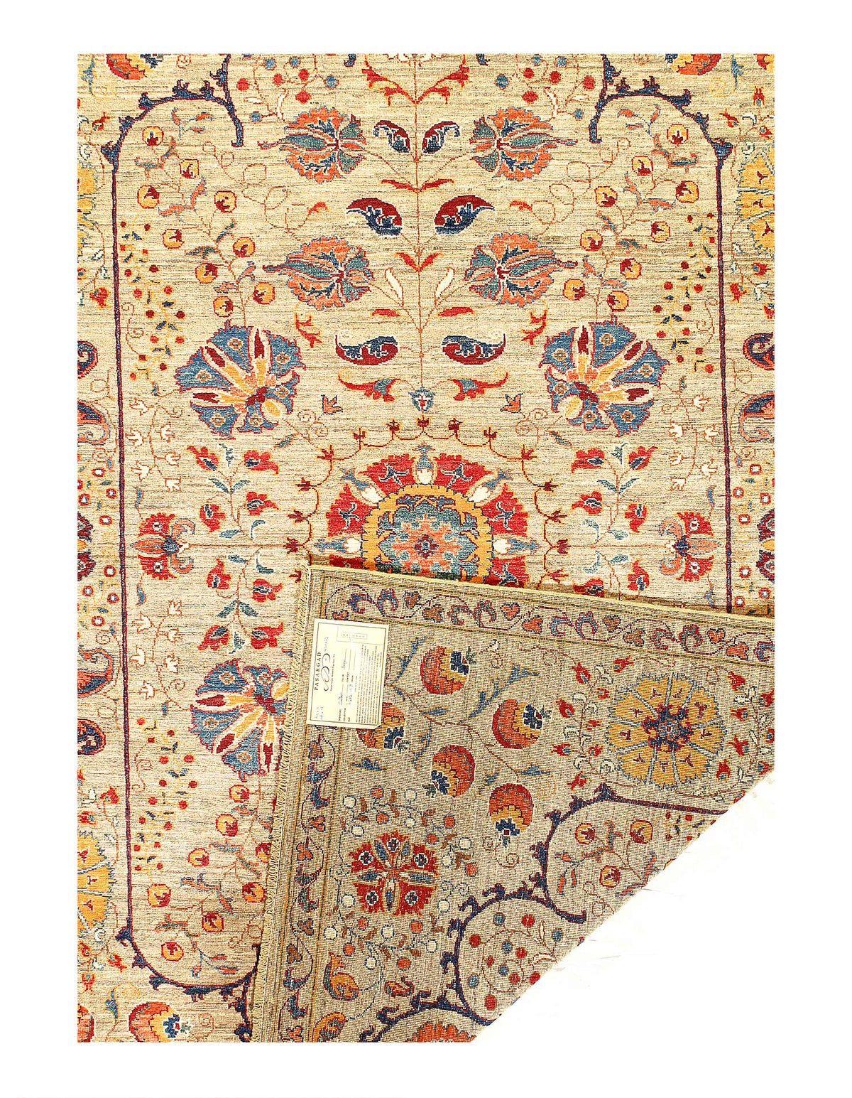 Fine Suzani Natural Dyed Wool Rug 5'7'' X 8'2''