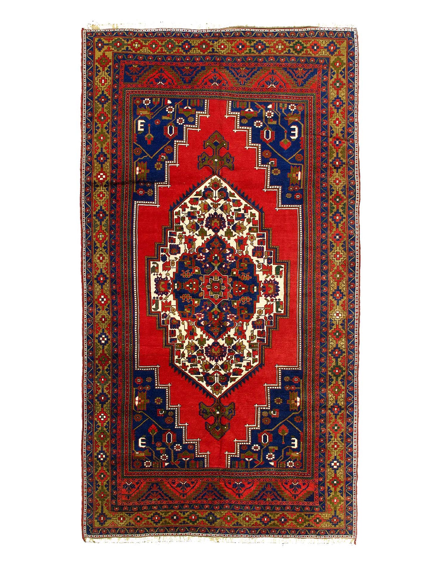 Fine Hand knotted Vintage Kazak rug 6'9'' X 12'9''