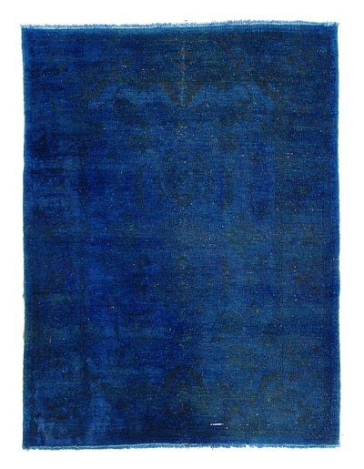 Blue Color Fine hand knotted Overdyed Modern rug 5'7'' X 7'3''
